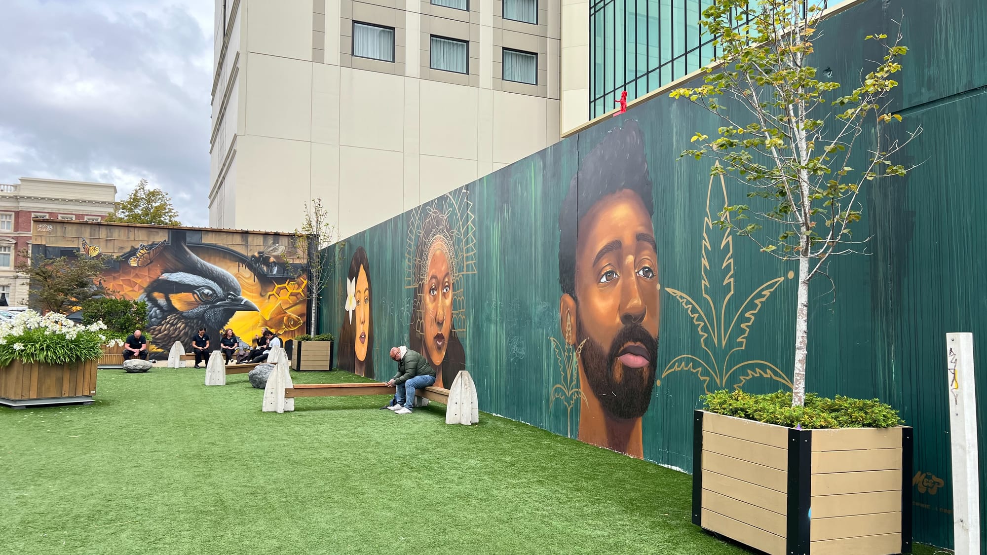 pocket park beside Tūranga